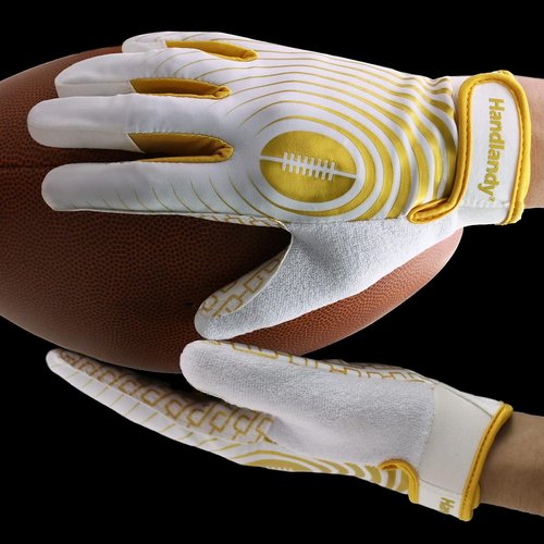 HANDLANDY Youth Football Gloves - Sticky Receiver Gloves with Super Grip | Perfect Gift for Kids