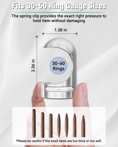 CUHIOY Golf Cart Holder -Magnetic Clip Holder for 30-60 Ring, Aluminium Alloy Holder Adjustable Clip, Powerful Magnets and Non-Slip Straps, Scratch-Resistant, Golf Accessory with Gift-Box, Silver