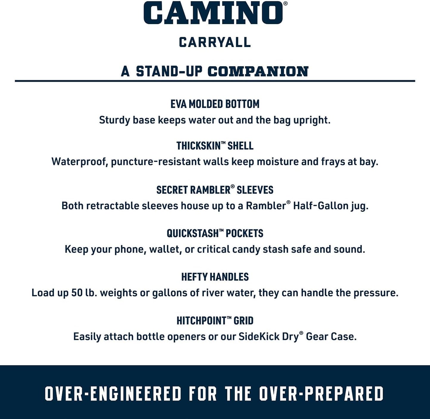 YETI Camino 50 Carryall - Durable Waterproof Tote Bag with Internal Dividers for All-Purpose Use
