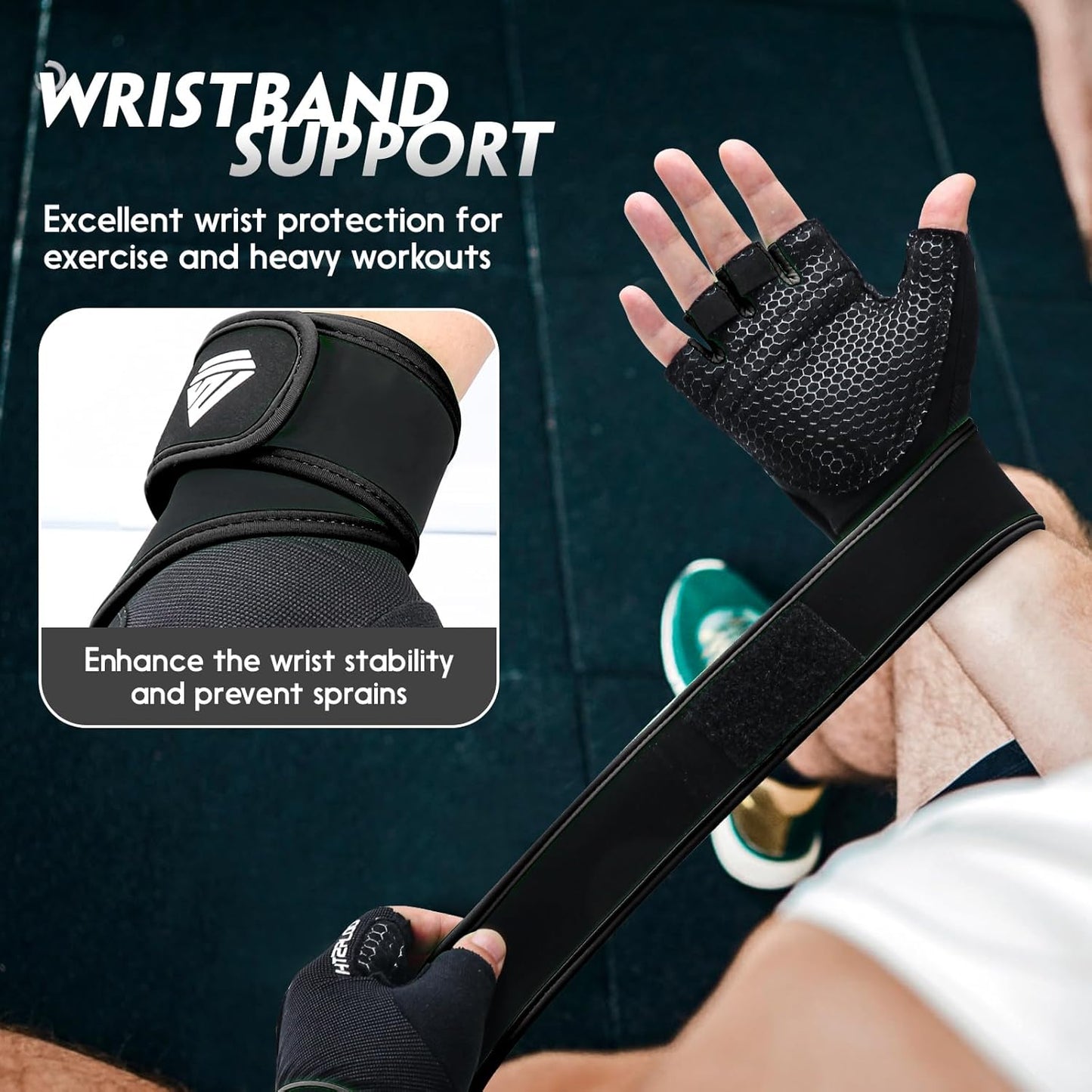 Skiennix Workout Gloves - Weight Lifting Gloves with Full Palm Pad & Strong Wrist Support | Unisex Fitness Gear
