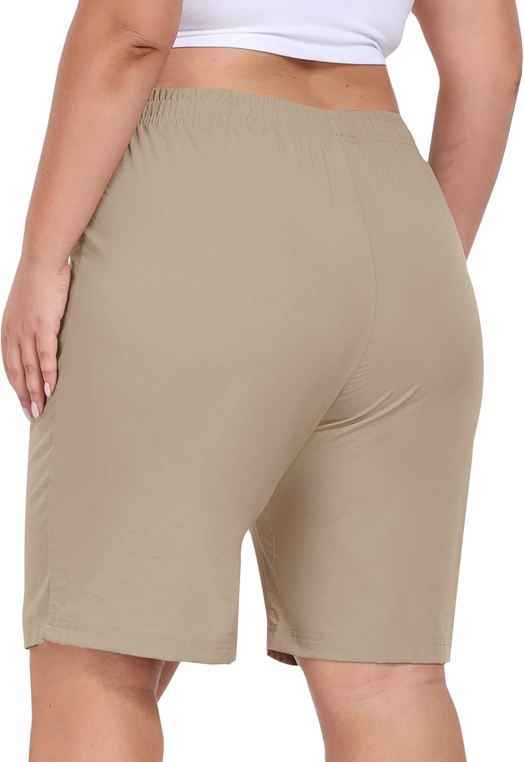 MoFiz Women's Plus Size Hiking Cargo Shorts - Quick Dry Lightweight Summer Activewear with Pockets