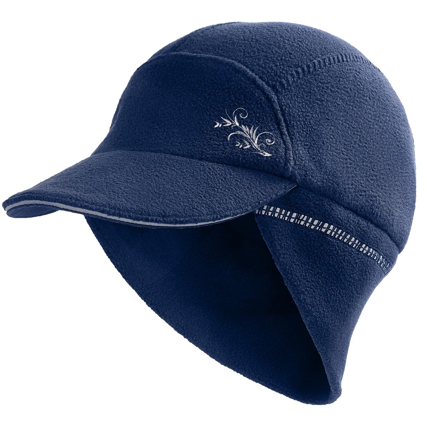 EZPACE Fleece Ponytail Hat for Women with 3M Thinsulate Ear Warmer Running Gear Winter Cold Weather Navy