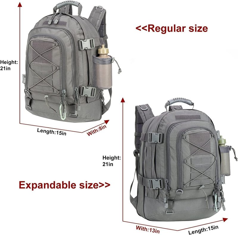 TheKidsRefined Expandable 40-64L Military Tactical Backpack 3 Day Bag Hiking Gym Sport Camping