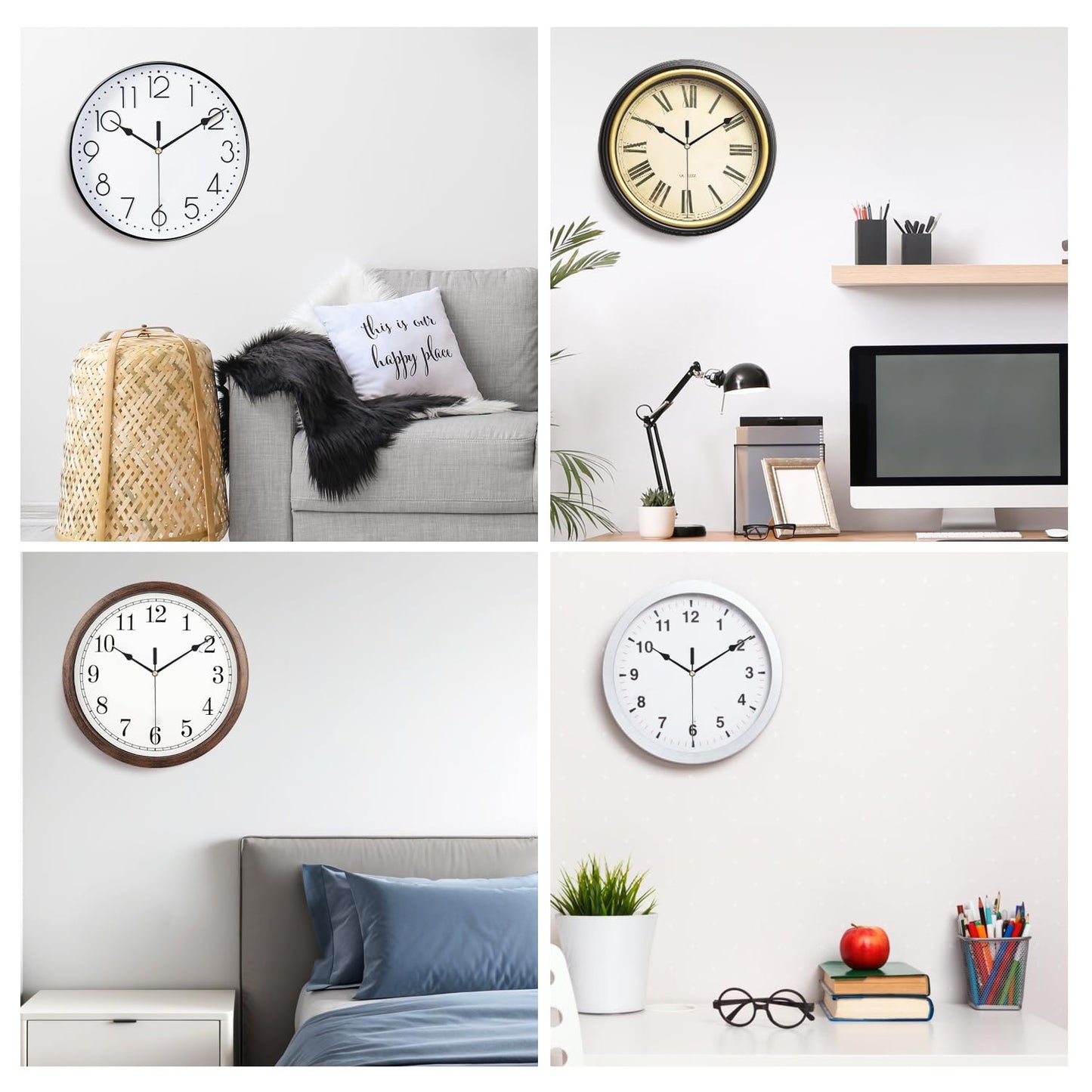 5168S Silent Quartz DIY Wall Clock Movement Mechanism Battery Operated with 13mm/0.51 inch Shaft Length, 100mm/3.94 inch Long Hands