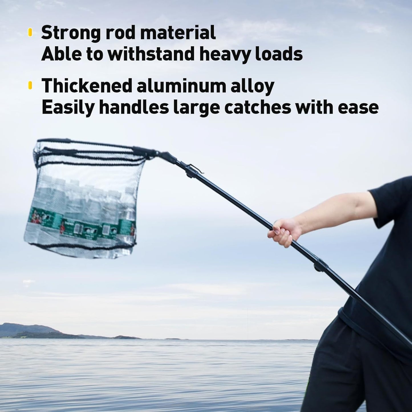 Skiennix Fishing Net - Telescoping Handle for Easy Use | Collapsible & Quick-Deploy Design