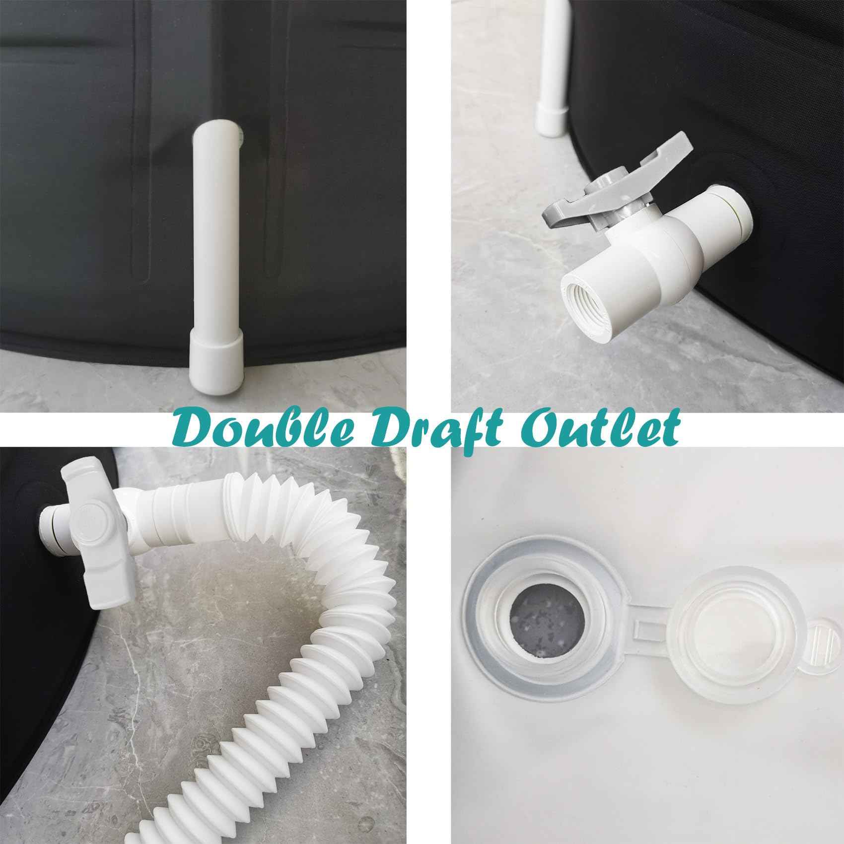 Portable Bathtub Adult Soaking Tub Folding Shower Cold Plunge Tub Cold Plunge Barrel Bath Tub Shower Tub (Dia 29.5" x H 27.5")