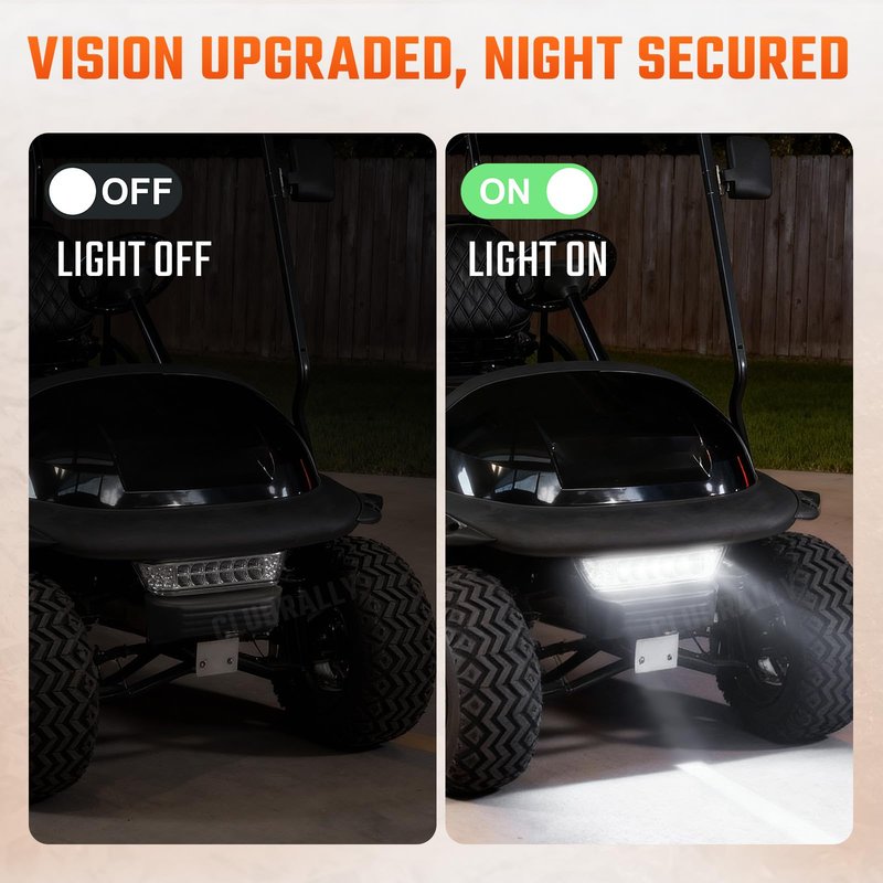 CLUBRALLY Club Car Precedent LED Headlight Bar,Replacement or Upgrade for 2004-Up 12V Electric Golf Carts,OEM #102524801