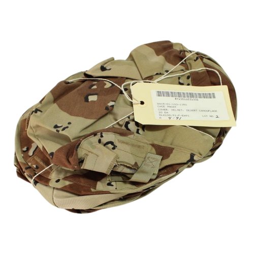 Genuine Military Issue Helmet Cover for PASGT, MICH, & Fritz Combat Helmets (6-Color Desert Camo, Medium/Large)