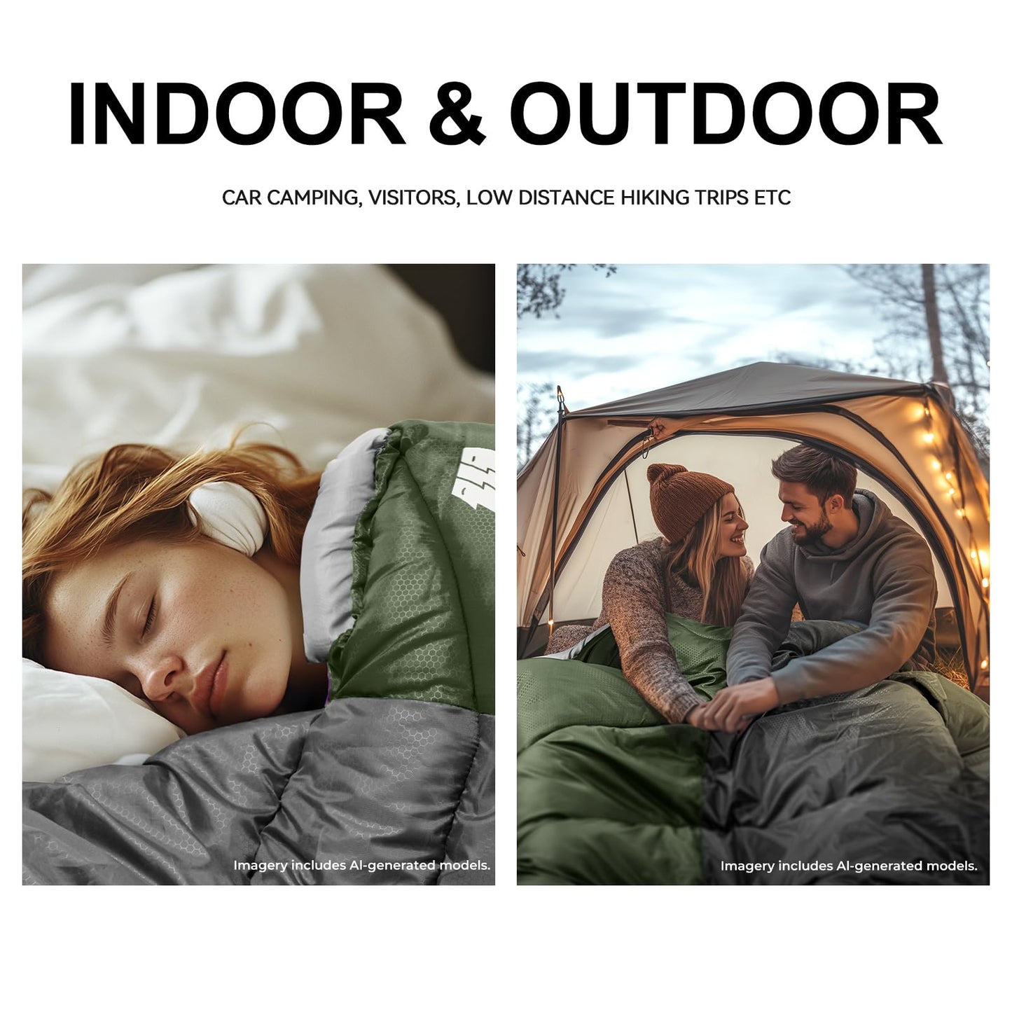 TANSTRIDER Cold Weather Sleeping Bags for Adults, 4 Season Winter Camping Sleeping Bag, Waterproof Backpacking Gear for Men Women, Extreme Cold Tent Hiking, with Compression Sack, 86.6x31.5, 5.3lb