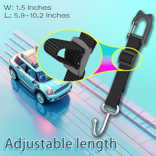 Car Headrest Hooks by [Brand Name] - Heavy Duty Metal Seat Hooks for Purses & Bags - 100 LBS Load Capacity