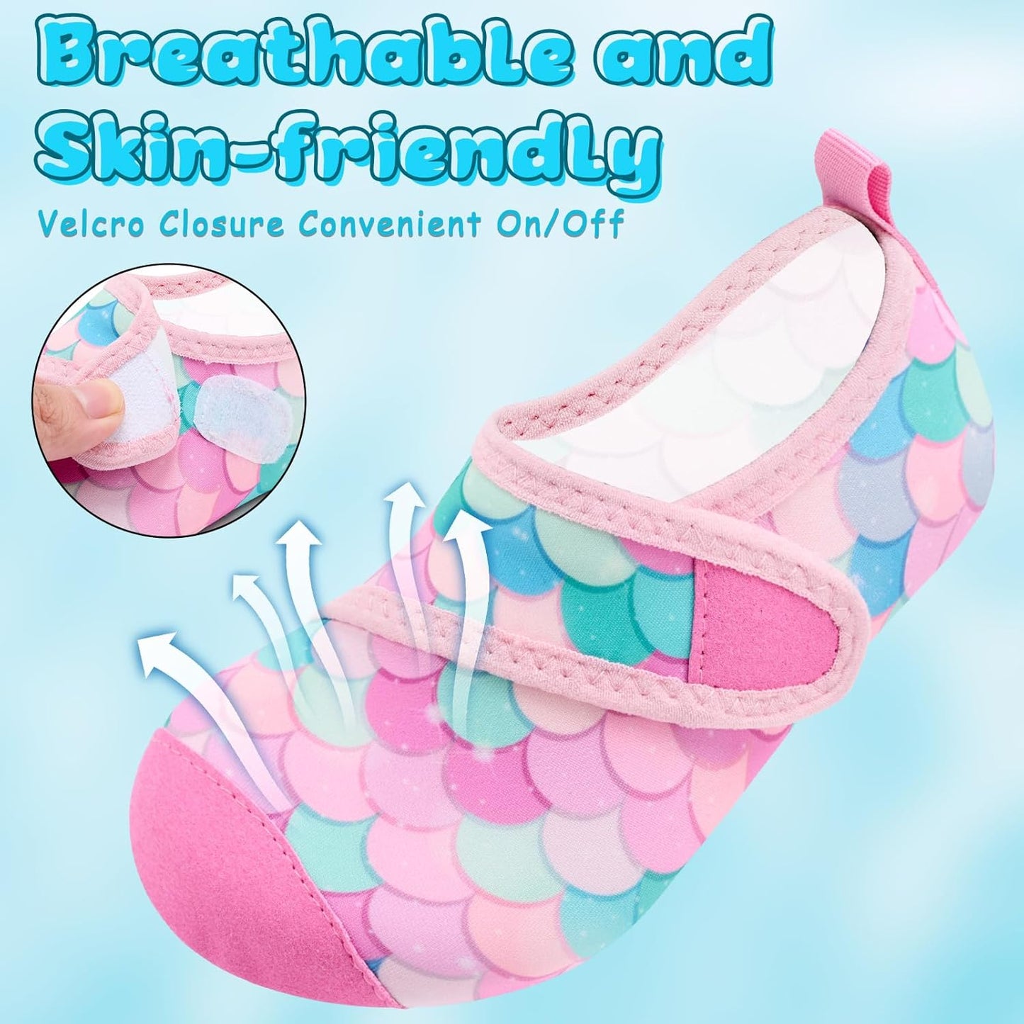 VIFUUR Kids Water Shoes - Quick Dry Barefoot Aqua Socks for Boys & Girls | Ideal for Beach & Outdoor Sports