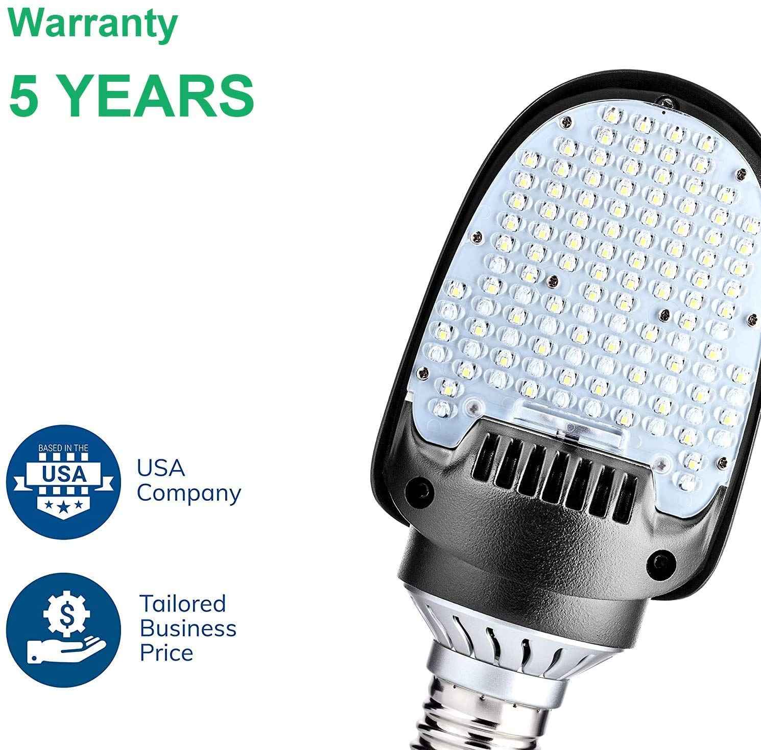 LED Shoebox Retrofit Kit - Power Selectable 75W/95W/115W LED Shoebox Light Bulb, Rotatable Outdoor Street Lighting, 5000K E39 Mogul Security Lights, Parking Light, UL, DLC (115)