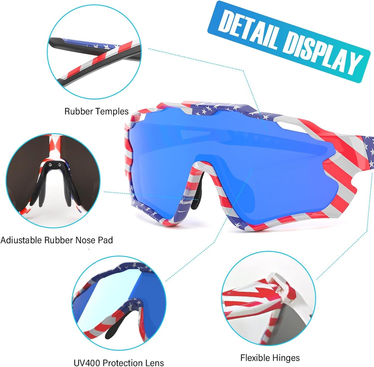 Skiennix Kids Sunglasses - Youth Baseball Glasses with UV Protection for Ages 6-14