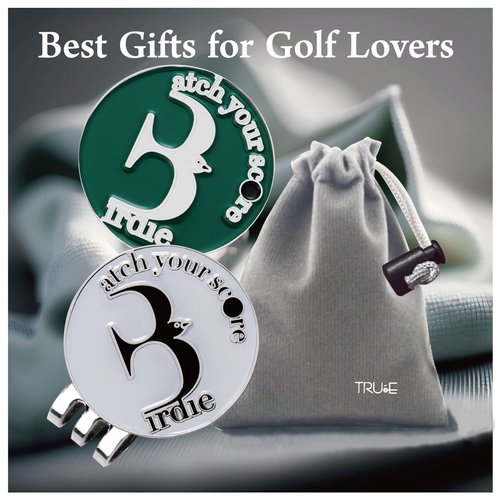 E TRUEE Golf Ball Marker Hat Clip with Birdie Ball Marker, Golf Accessories for Men Women, Golf Gifts for Men Women