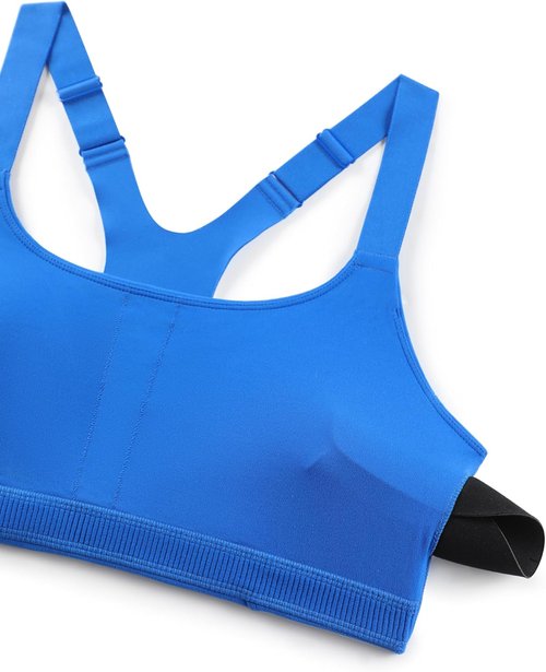 CRZ YOGA Women's Racerback Padded Sports Bra - Medium Impact, Adjustable Straps, Gym Workout Top
