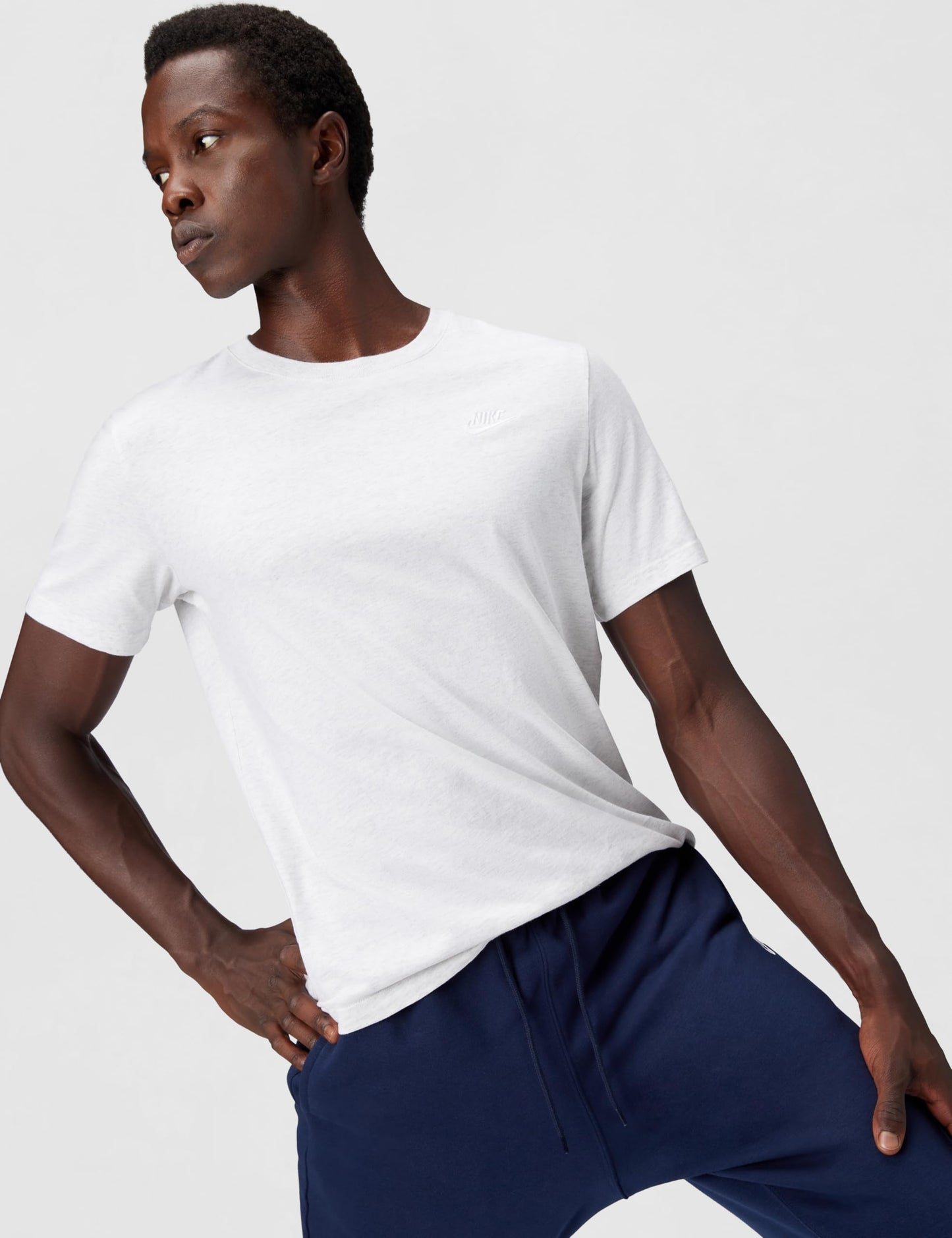 Nike Men's Sportswear Club T-Shirt, Birch Heather, Large