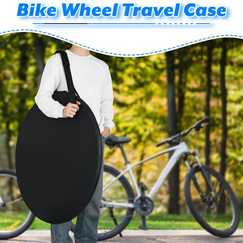 Cosmos Bicycle Bike Wheel Carry Case Bag, Waterproof Protective Travel Storage Bike Wheel Cover for Road Mountain Bike, Fits 26” to 29” Bike Wheel Size for Handle & Shoulder Carrying