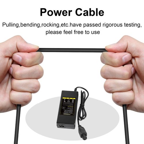 SGS Certified 42V 2A Charger Replacement 3 Prong Fast Charger Inline Connector for 36V Electric Scooter Jetson Swagtron Onewheel Pint 10S Lithium Battery