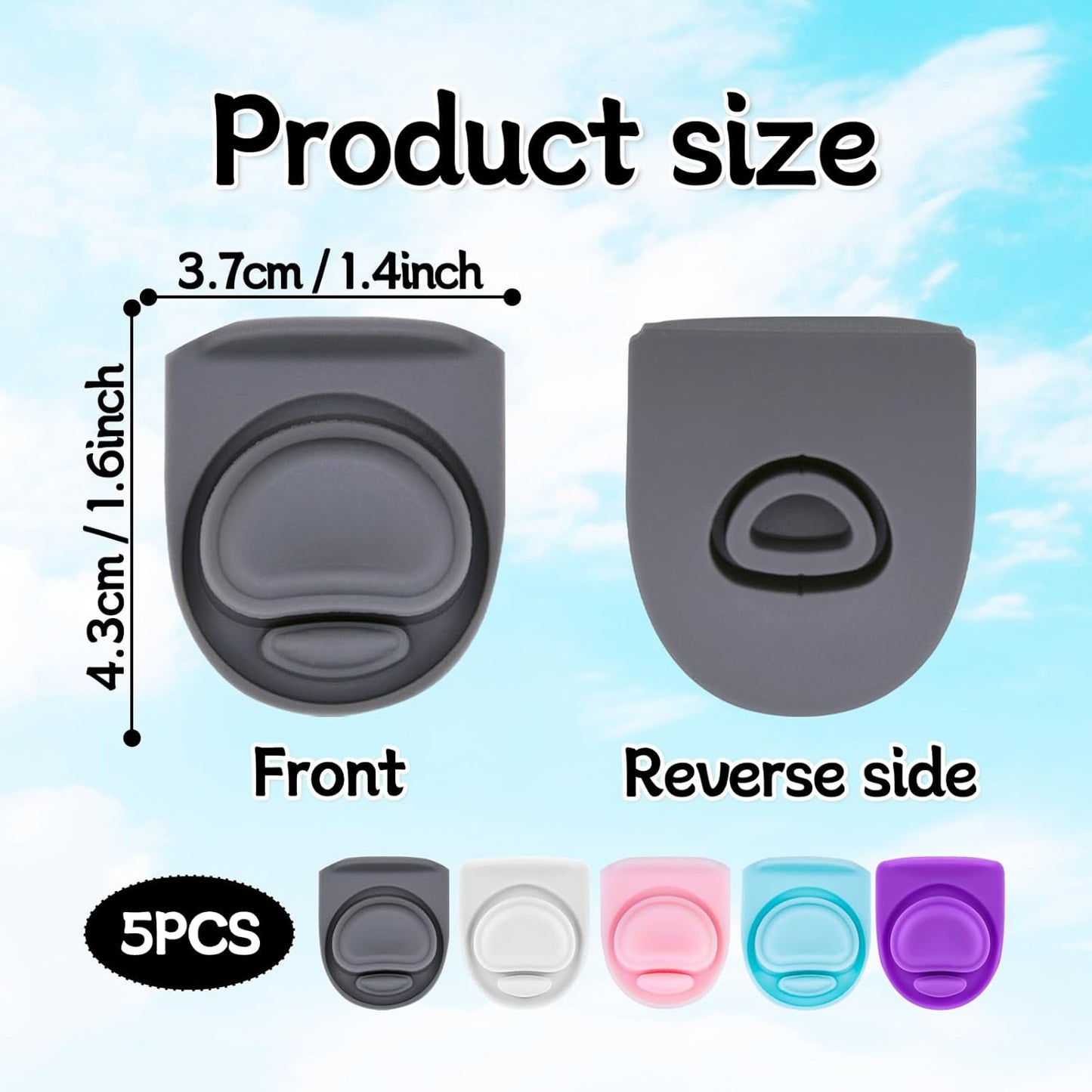 Owala Replacement Lid Rubber Seal Gasket - 5 Pcs Compatible with FreeSip Water Bottles | Top Insert Cap Parts