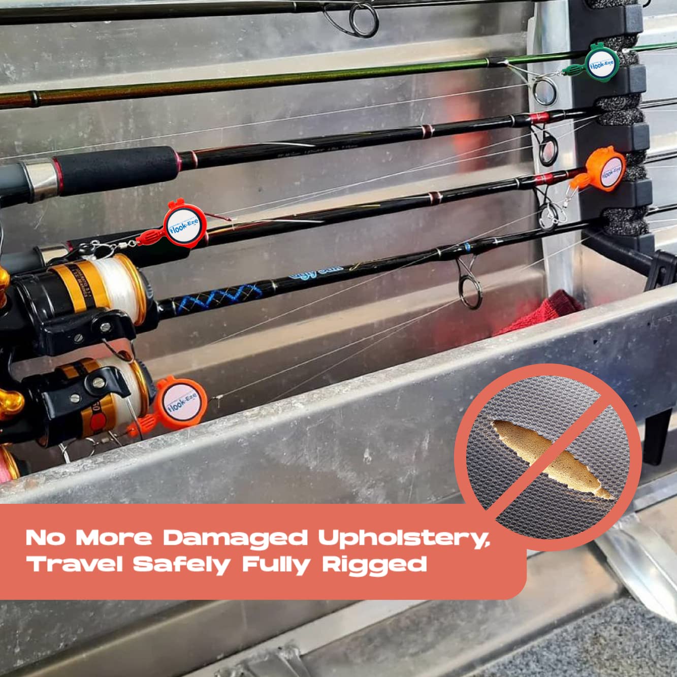 HOOK-EZE Fly Fishing Accessories - Knot Tying Tool for Tying Line to Hooks - Cool Gear and Equipment, Gadget to Tie Knots Quick and Easy - Stocking Stuffers & Fishing Gifts for Men - Orange