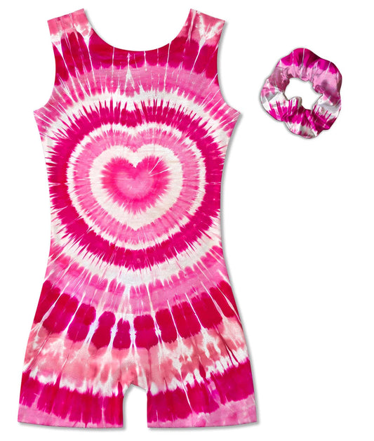 Vogseek Girls Gymnastics Leotards with Hair Scrunchie Size 6 7, Hot Pink