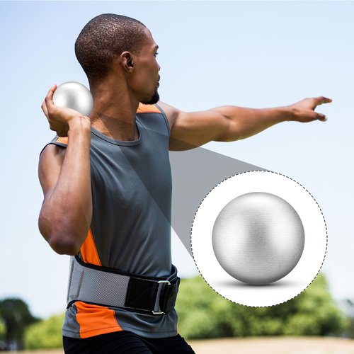 Silipull Shot Put Balls Track and Field Iron Shot Put Outdoor Cast Metal Shotput Weight Balls for Beginners Throwers Outdoor Practice(Sliver,12 Lbs)