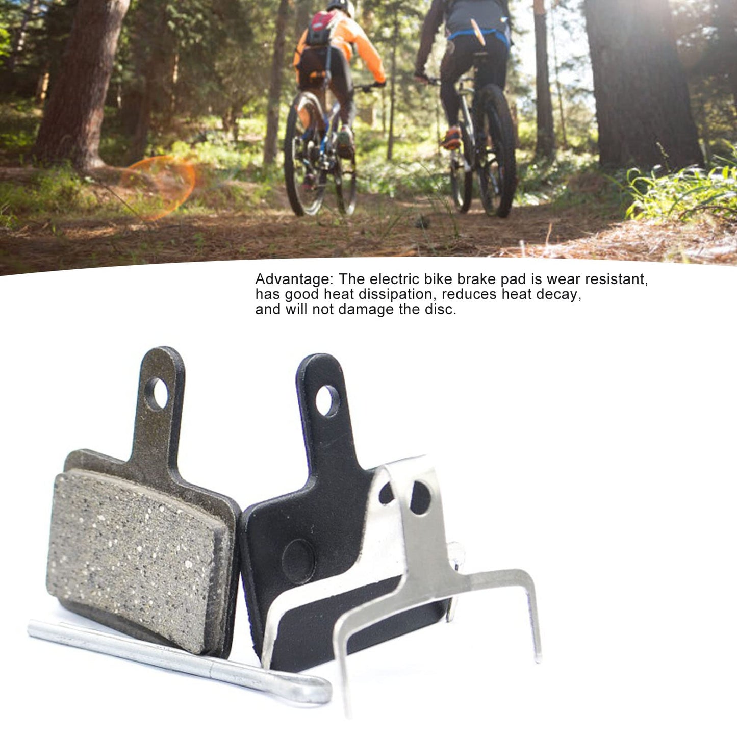 Bike Brake Pads, 5 Pairs Resin Semimetal Bike Disc Brake Pads Mountain Bike Brake Pads Bike Parts for Mountain Bike Road Bike