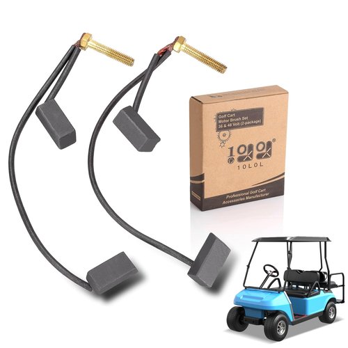 10L0L Golf Cart Motor Brushes Set 36 & 48-Volt Fits Yamaha Electric G8, G9, G14 & G16，Club Car 1994-up Golf Cart (2/ Package)