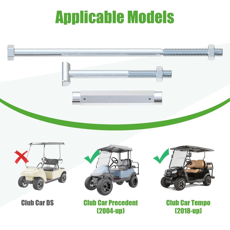 10L0L Golf Cart Brake Equalizer Rod Kit for Club Car Precedent (2004-up) Tempo (2018-up), Replacement Parts 102594301, 102559401, 102297901