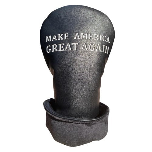Golf Driver Headcover, USA Patriotism Golf Driver Head Cover fits for 460cc Drivers, Synthetic Leather Golf Club Covers for Men, fits for Taylormade, Cobra, Adams (Black)
