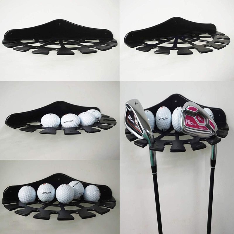Pmsanzay 2 Pack - Golf Club Organizers Display Rack Holder Combo Wall Mount Bracket - Easy to Install