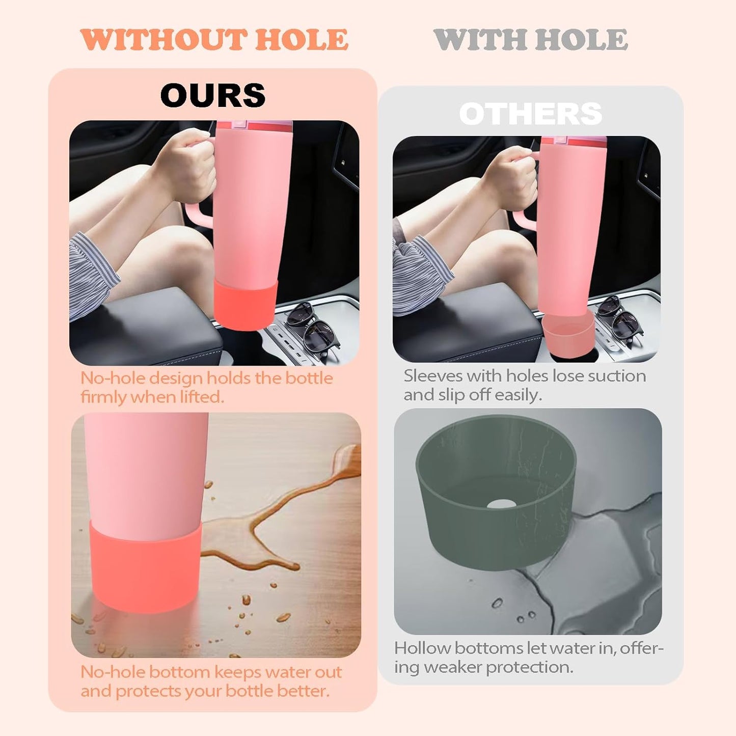 Owala Silicone Boot for 30oz & 40oz FreeSip Sway Bottles - Non-Slip, Scratch-Resistant Stability | 12 Colors Available (Terracotta Sunset)