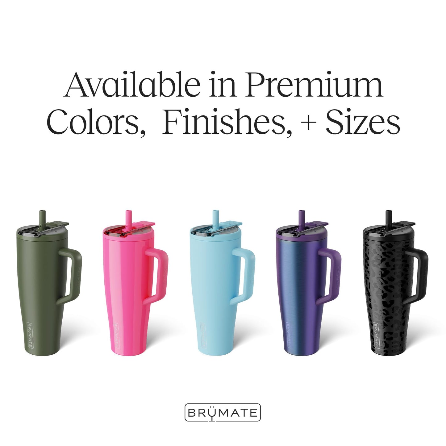 BrüMate Era Flip 40oz Tumbler with 100% Leakproof Covered Straw Lid | Hygienic Covered Straw | Insulated Stainless Steel Water Bottle with Handle | Cup Holder Friendly | BPA-Free (Sage)