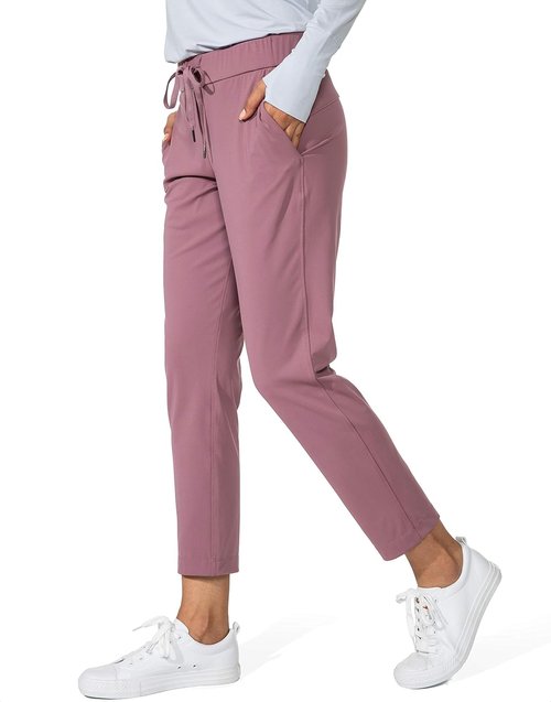 G Gradual Women's 7/8 Stretch Ankle Pants - Deep Pockets for Golf, Lounge, Travel & Work