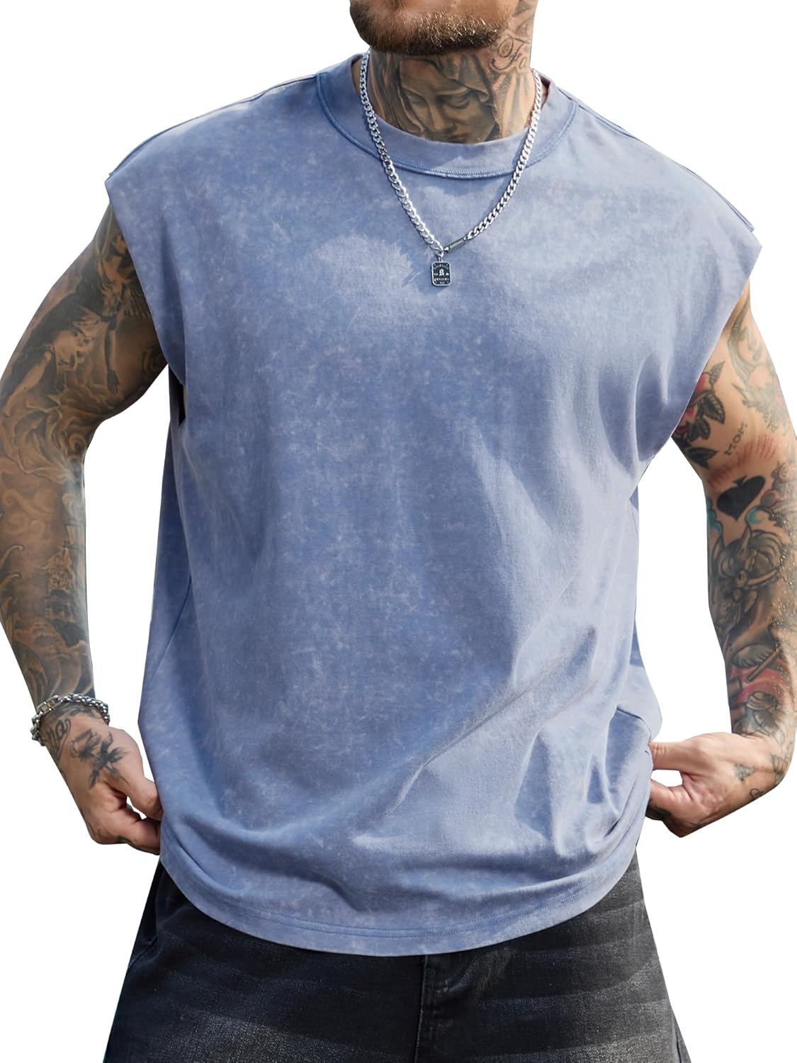 PLEPAN Men's Muscle Tank Tops - Sleeveless Workout Tee for Gym | Stylish Fit & Comfortable Design