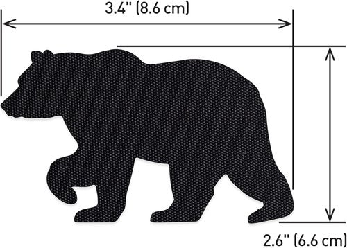 GEAR AID Tenacious Tape Repair Patches - Peel-and-Stick Nylon Patches for Jackets, Tents & Gear - Fix Rips & Tears, 3 Patches, Bear Design