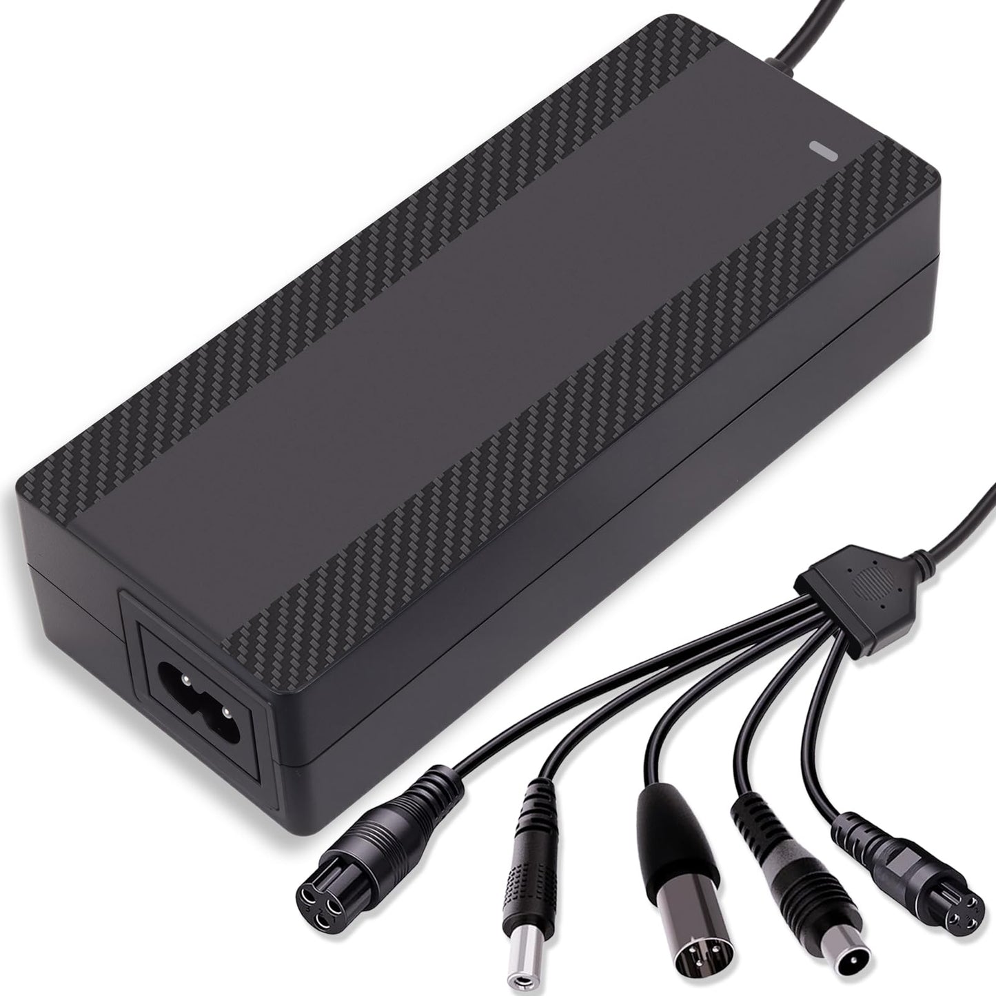 CraogeCoore 29.4V 2A Lithium Battery Charger, 5-in-1 Universal Plug Smart Charger for 24V 25.2V 25.6V 7S Lithium Battery Packs, Compatible with E-Scooters and Electric Devices, UL FCC CE Certified