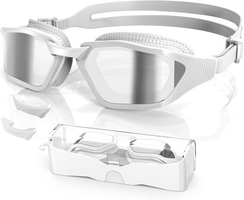 Greatever Swim Goggles - Unisex Adult UV400 Protection, HD Wide View, Anti-Fog, No Leakage