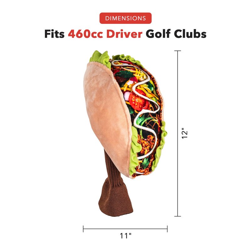Daphne's Headcovers Taco Driver Headcover | Premium Driver Headcovers | Funny Golf Club Covers | Stylish Protection for Your Clubs | Men's Golf Gear | Driver Headcover for Men and Women
