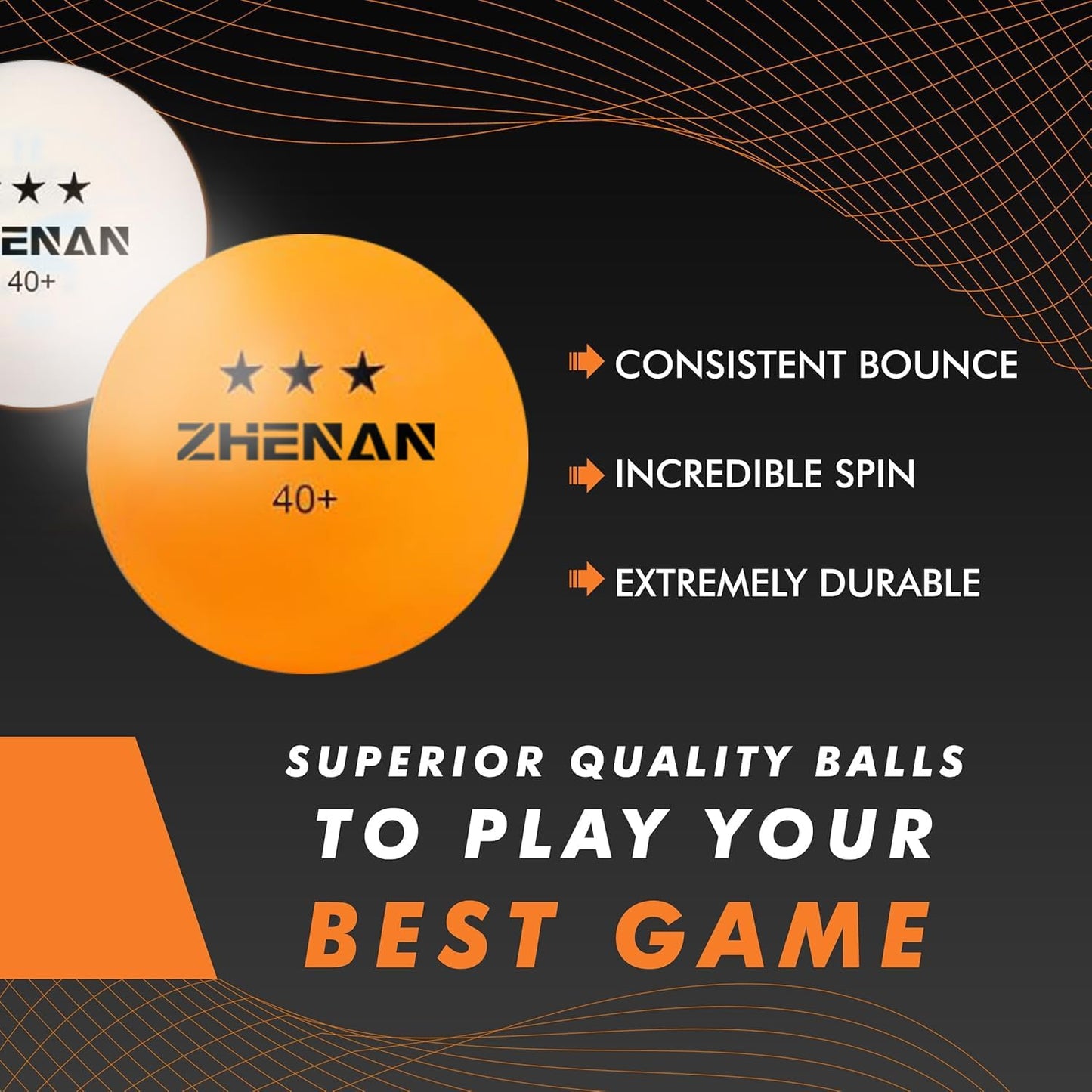 Skiennix 3-Star Ping Pong Balls - 20 Pack Multicolor & White - Advanced Training & Competition Play