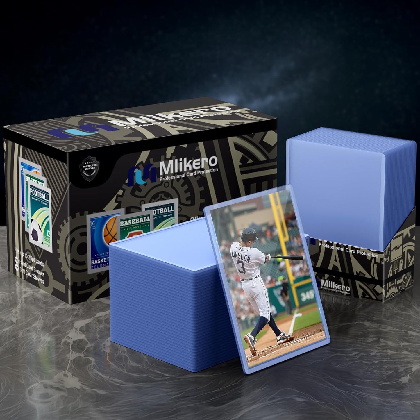 Skiennix 400 Card Sleeves - Premium Hard Plastic Top Loaders with 200 Clear Sleeves | 3" x 4" Size