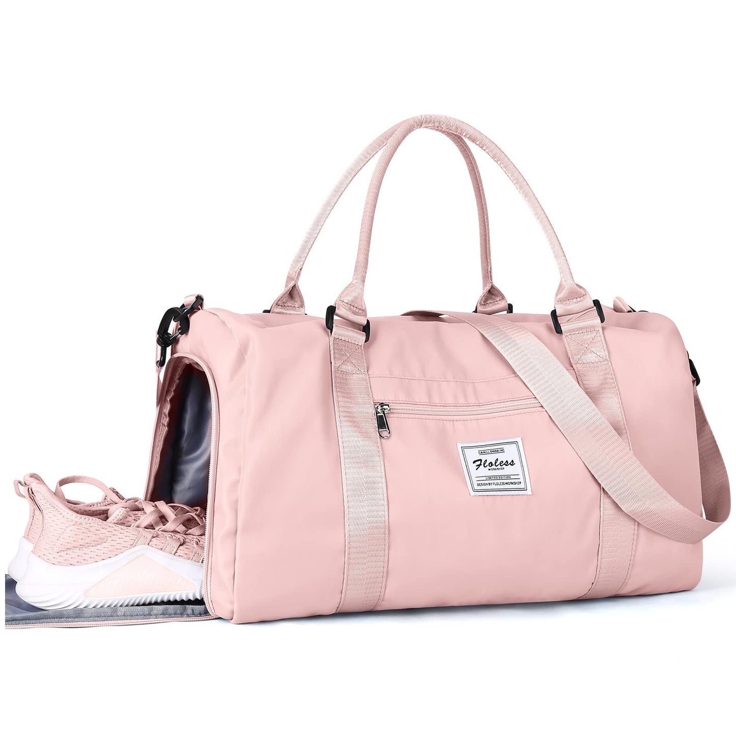 Gym Bag Womens Mens with Shoes Compartment and Wet Pocket Travel Duffel Bags for Women for Plane Sport Gym Tote Bags Swimming Yoga Small Waterproof Weekend Overnight Carry on Bag Hospital Holdalls