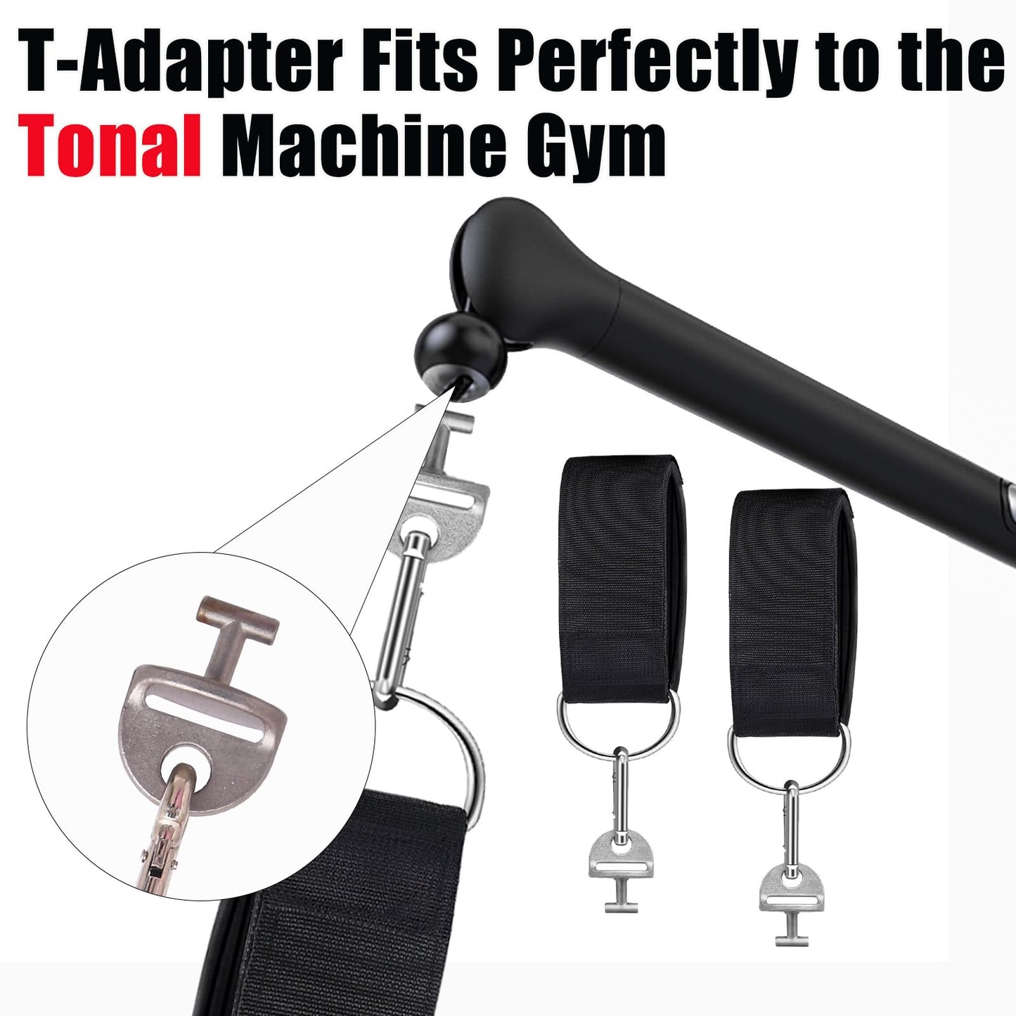 Ankle Workout Straps for Tonal Gym Machine, Adjustable Ankle Strap Attachments for Tonal, with Special Tonal Adapter Accessory