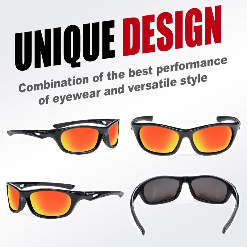 Duduma Polarized Sports Sunglasses for Men Women Baseball Running Cycling Fishing Driving Golf Unbreakable Frame Du646