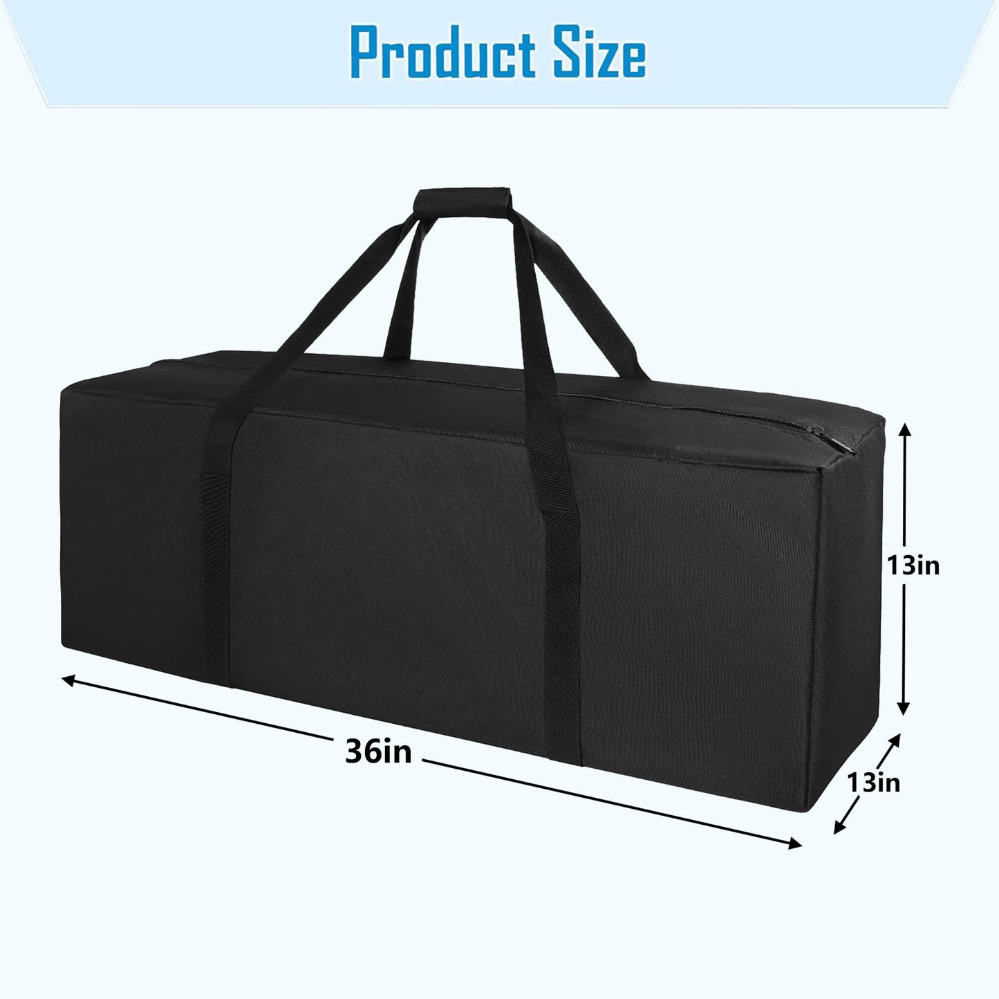 AZAMIA 36" Sports Duffle Bag - 100L Extra Large Travel Duffel Luggage Bag with Upgrade 2-way Lockable Zippers, Durable & Water Resistant (36inch)