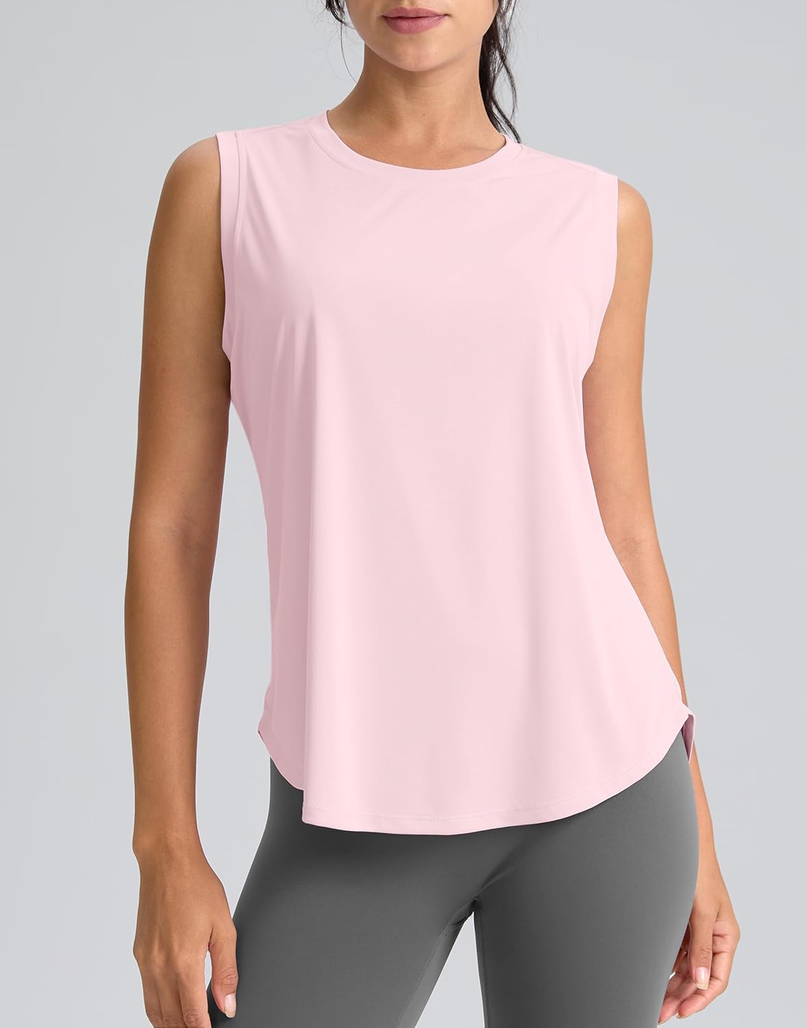 SANTINY Women's Sleeveless Workout Tops - Breathable Lightweight Athletic Yoga Tank | Perfect for Tennis & Running
