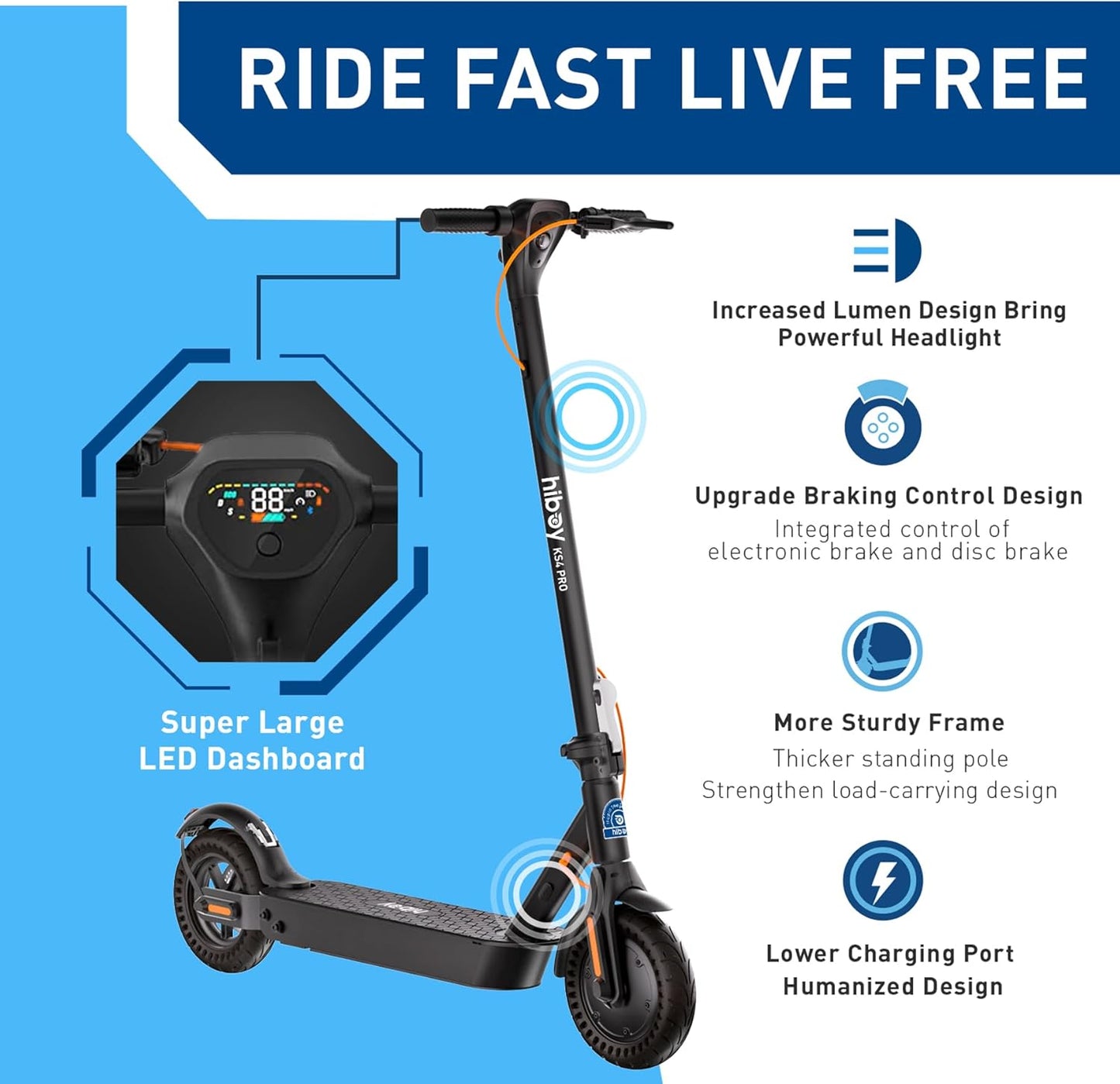 S2 SE Electric Scooter - 19 MPH Speed, 17-25 Miles Range, Foldable Commuter E-Scooter with 10" Tires
