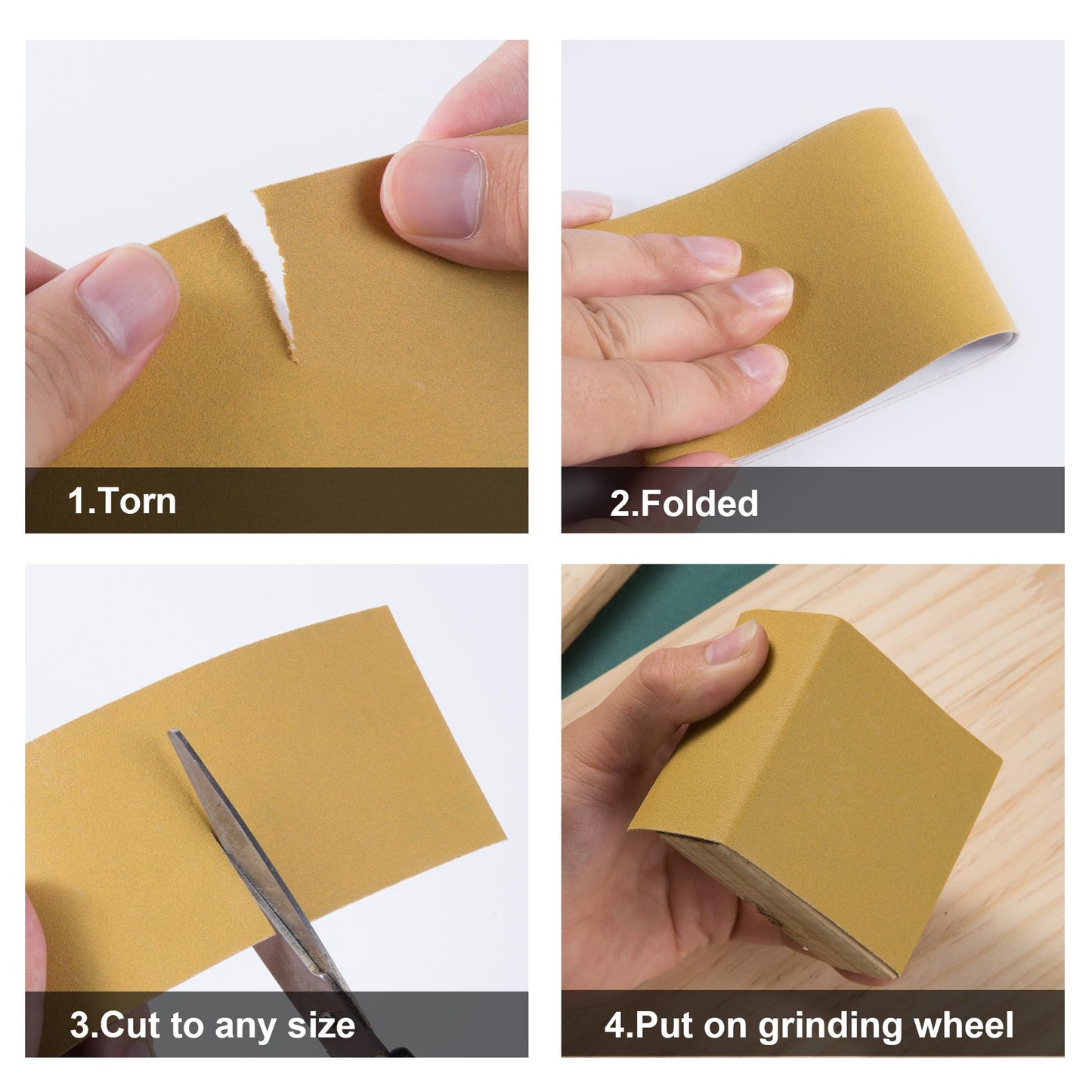 CowboyBOB Self Adhesive Stickyback PSA Sandpaper 400-Grit Sandpaper Roll 2-3/4in x 20 Yards Aluminum Oxide Longboard Sand Paper Sanding Sheet