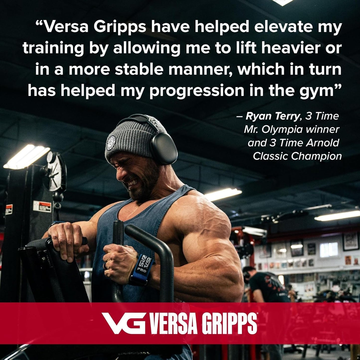 Versa Gripps Pro, Made in USA, Wrist Straps for Weightlifting Alternative, Best Training Accessory, R/L, Purple