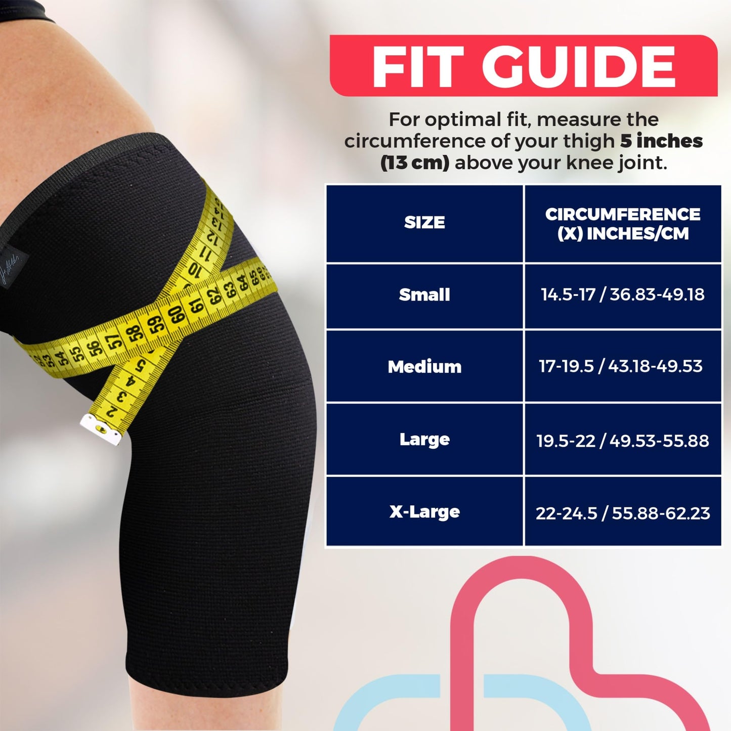 Dr. Arthritis Doctor-Developed Thick Knee Brace Support, Secure Compression Sleeve for Joint Stability (Black, L)